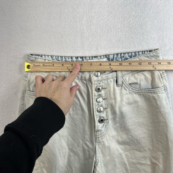 Vervet Sz 26 Flying Monkey Emma Mom Lightwash Jeans Straight Leg Denim Destroyed - Picture 8 of 13